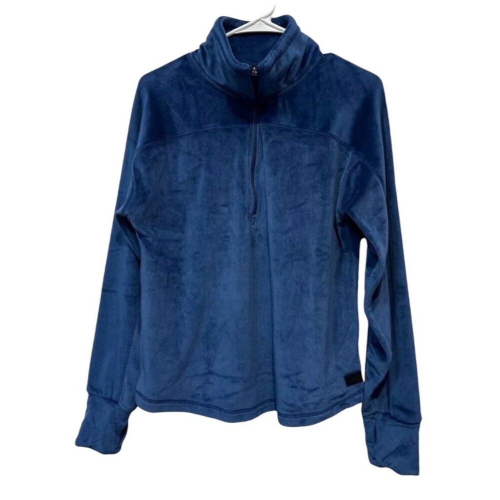Juicy Couture Sport women’s Velour Cardigan size Medium blue stretch zipper